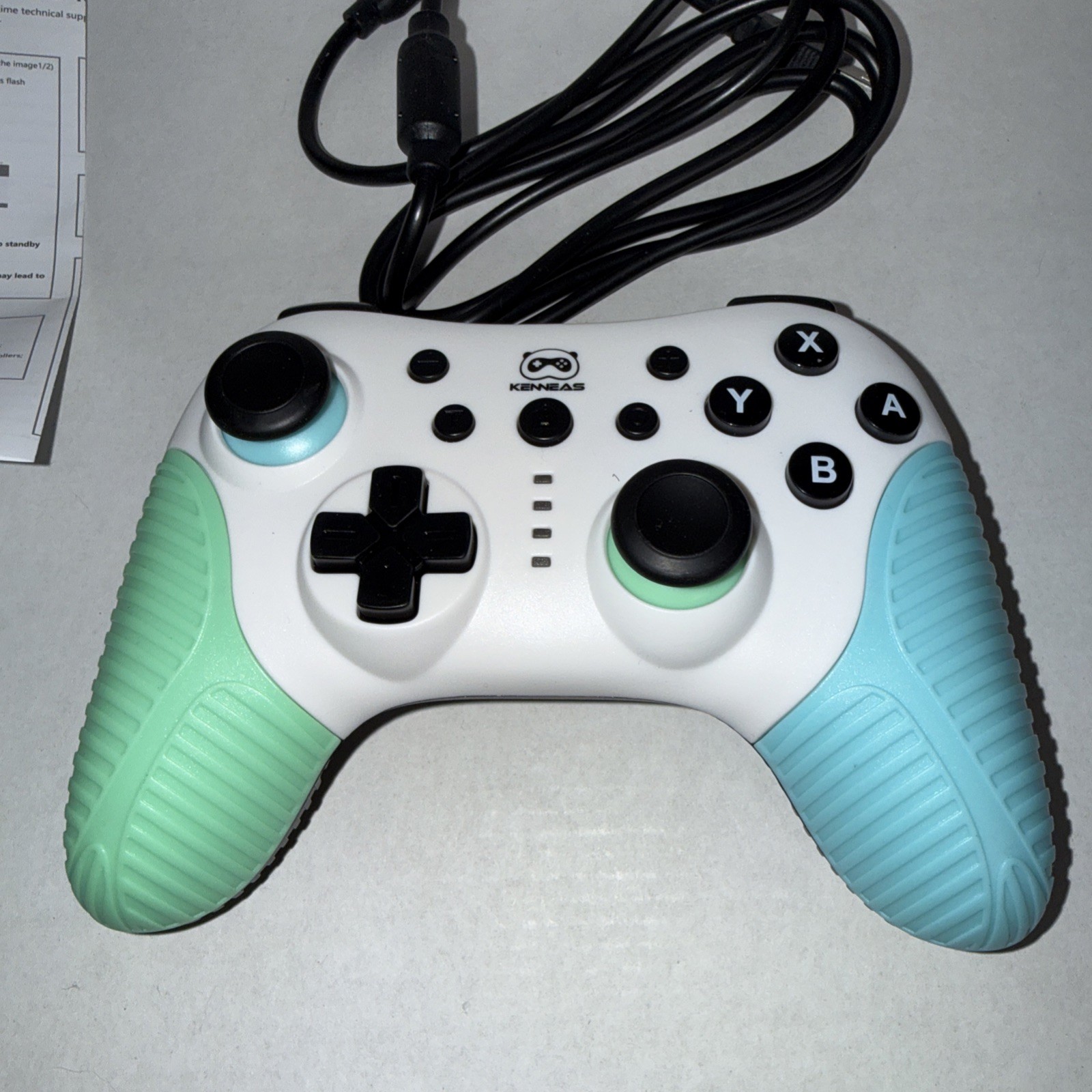 Kenneas Wireless Controller for Nintendo Switch Animal Crossing Theme Green/Blue