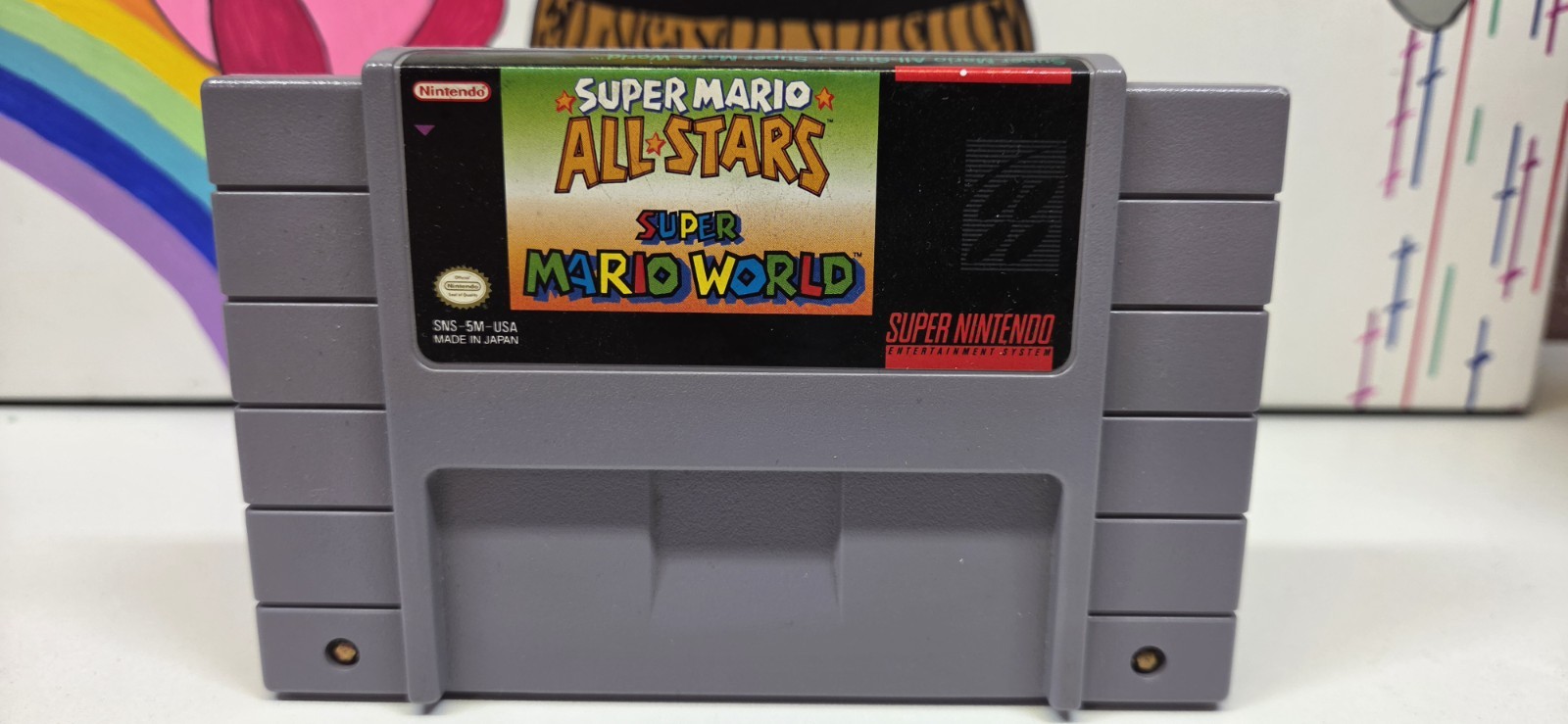 Super Mario All-Stars + Super Mario World – SNES Nintendo Game Authentic Tested