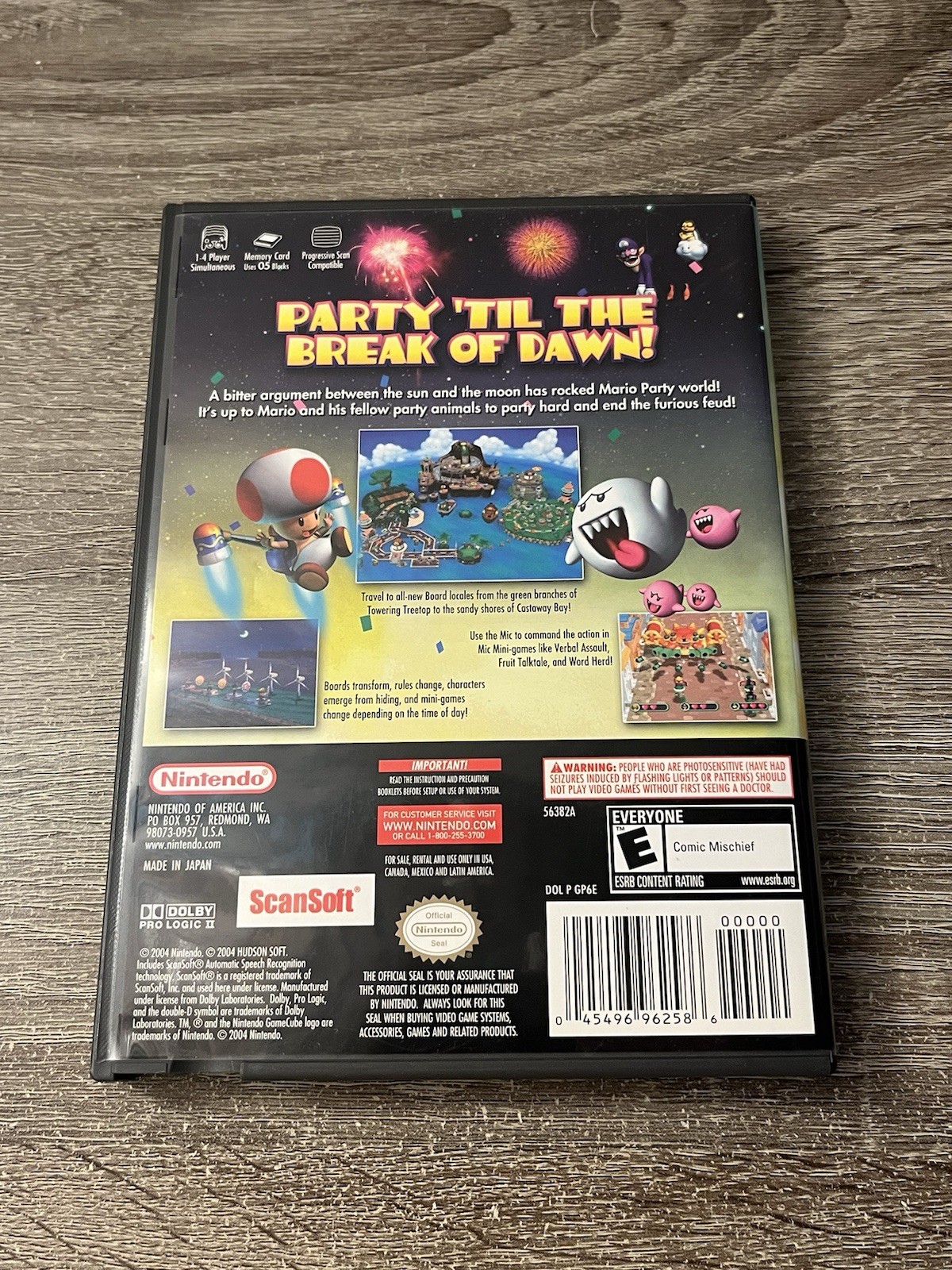Mario Party 6 (Nintendo GameCube, 2004) – Complete In Box CIB W/ Manual Inserts