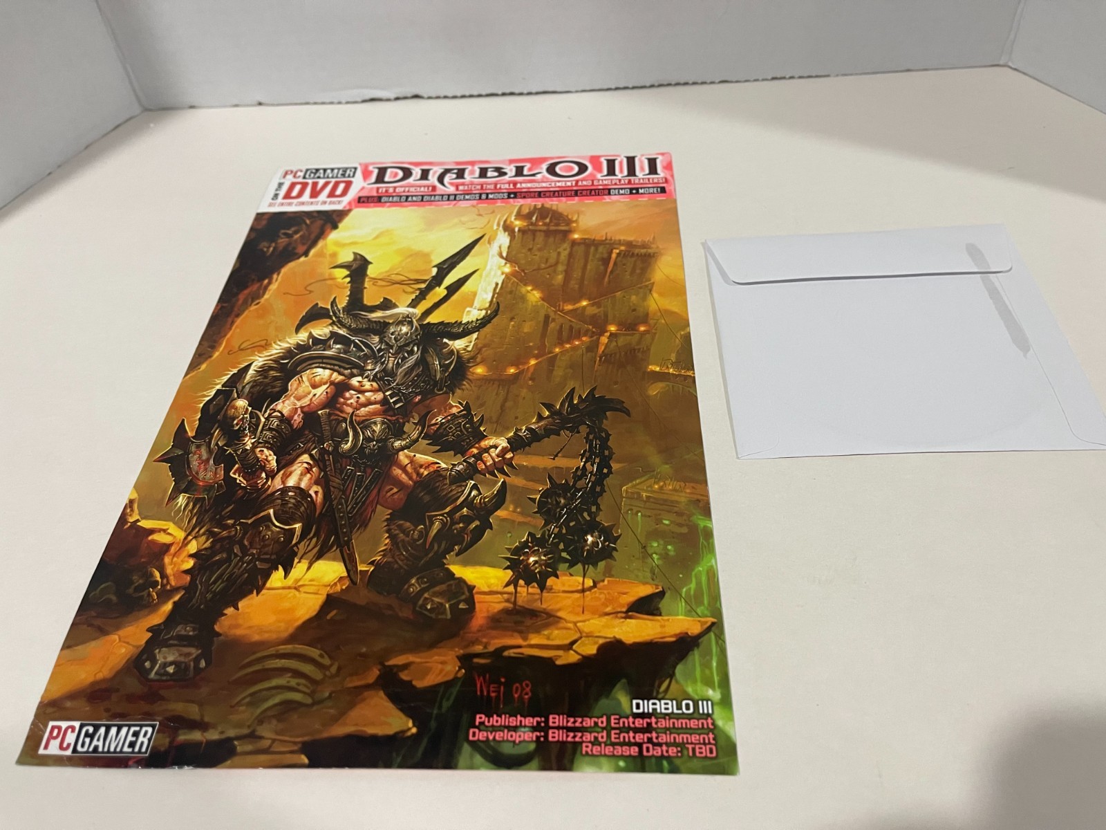 PC Gamer Demo Disc & Index Card Diablo 1 & 2 / Spore Creature Creator Oct 2008