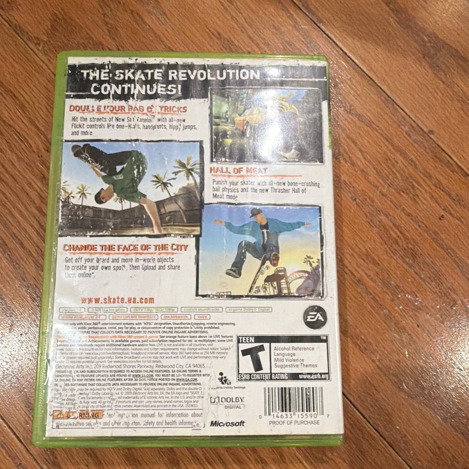 EA Skate 2 Sports (Microsoft Xbox 360) w/ Manual T Rated NTSC-U/C 2009