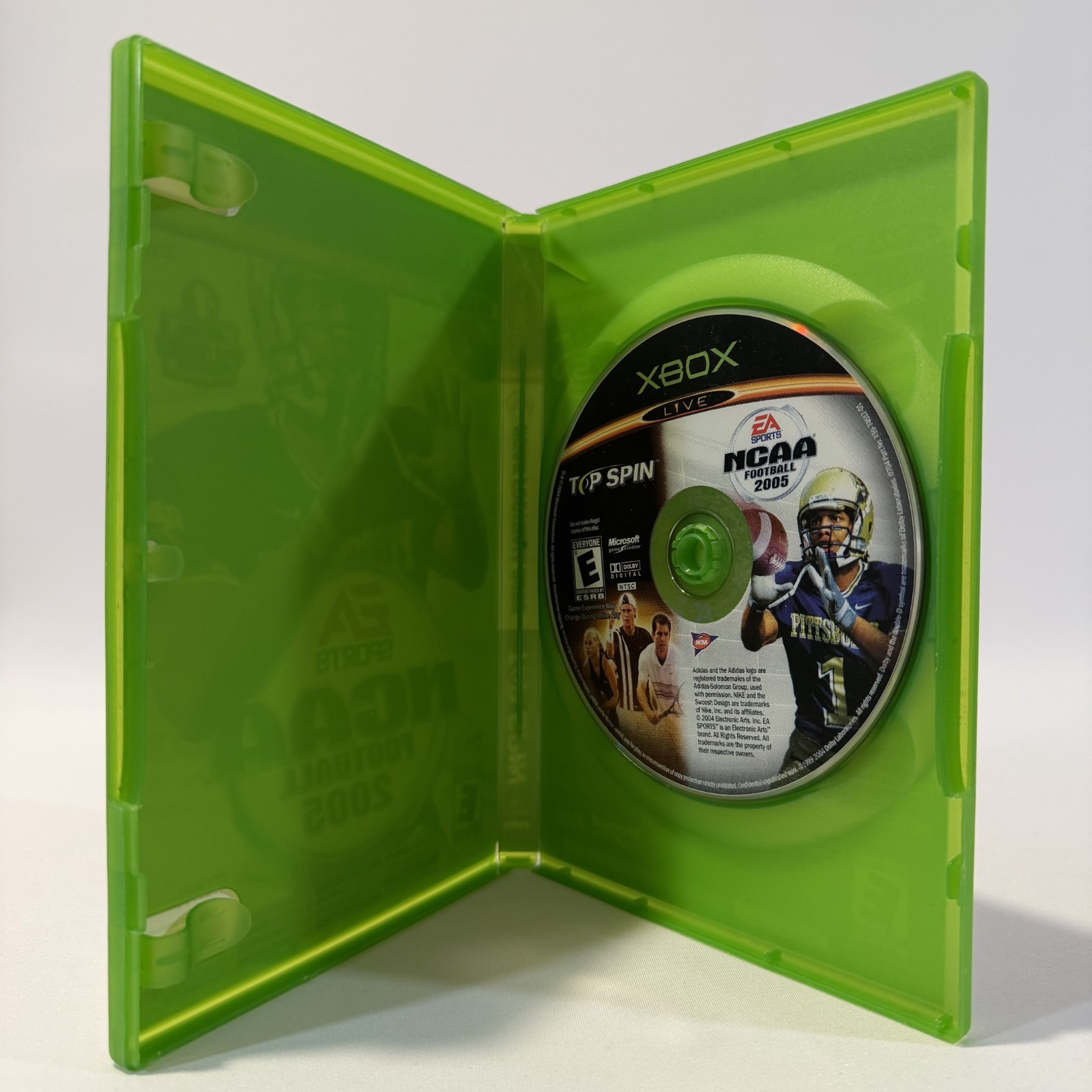 NCAA Football 2005 & Top Spin Xbox EA Sports 2-in-1 Video Game No Manual