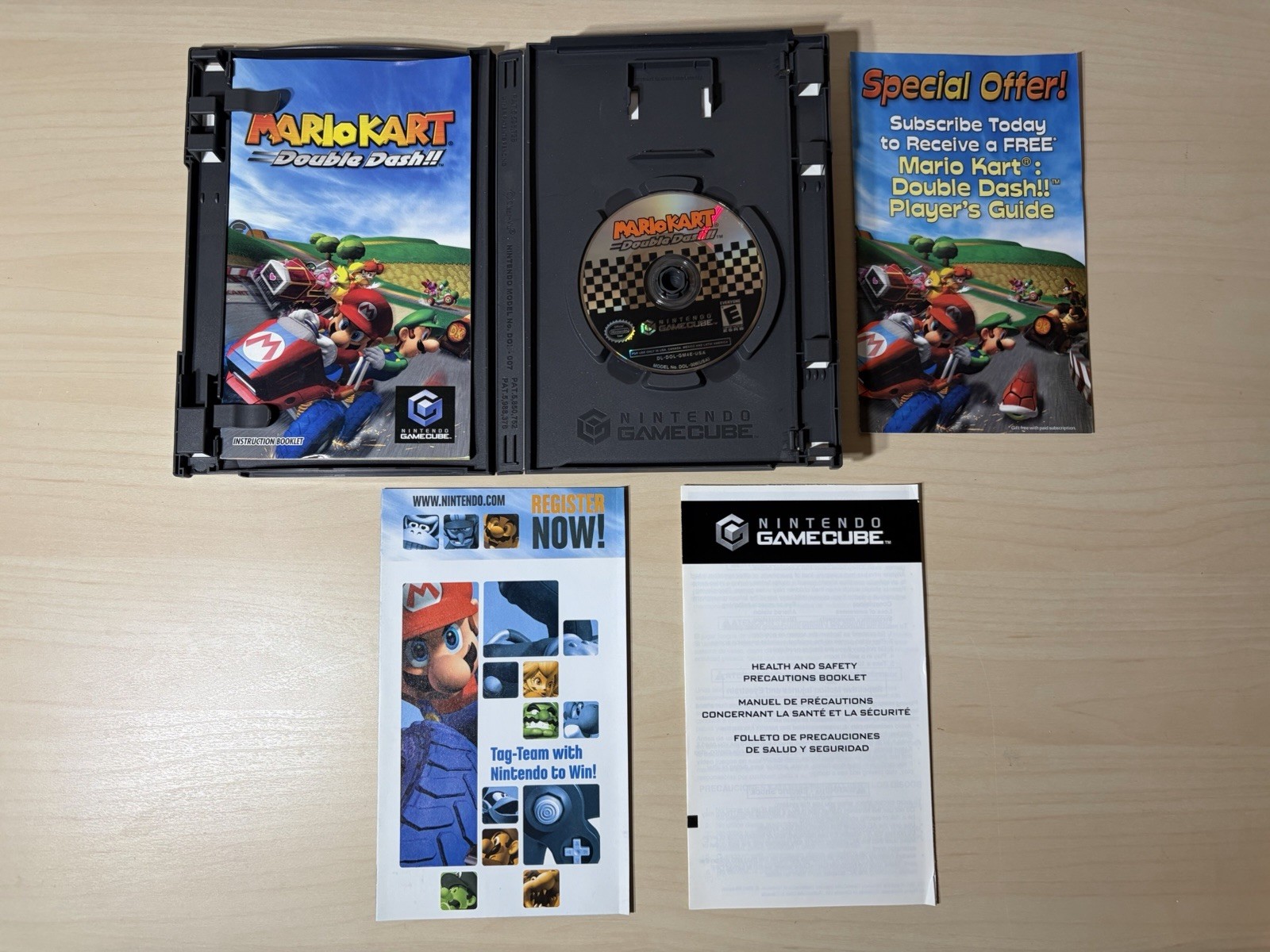 Nintendo GameCube Mario Kart Double Dash Bonus Set Complete Open Box