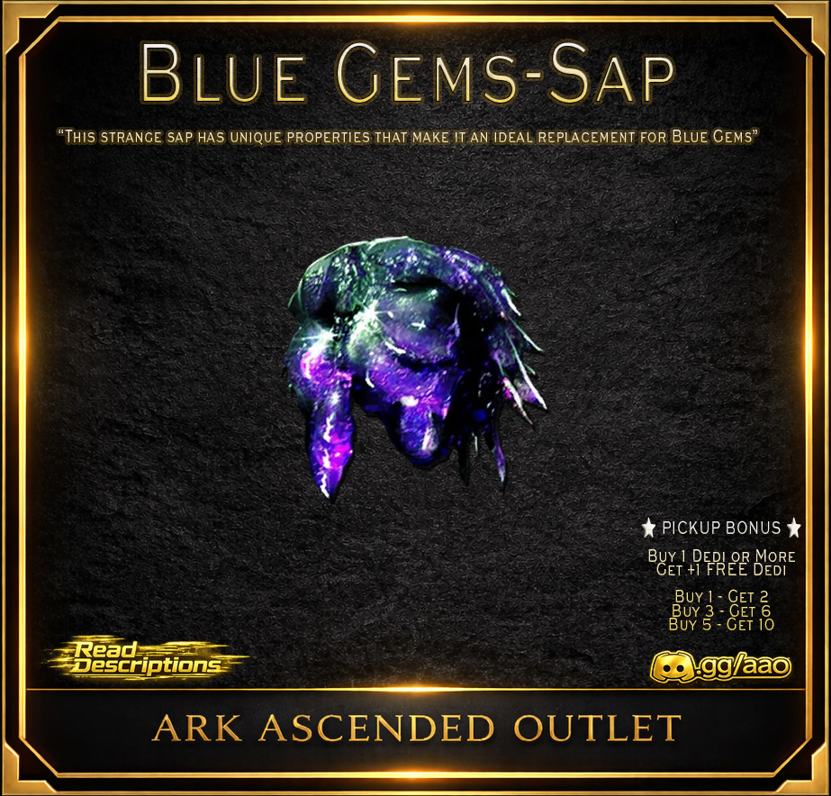 Blue Gem/Sap-Ark Survival Ascended PVE-Resources-ASA XBOX/PS5/PC-Official-AAO