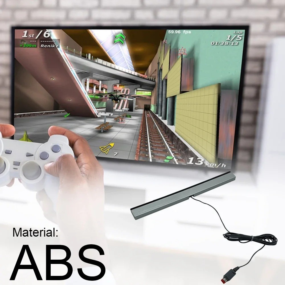 Wired Remote Motion Sensor Bar IR Infrared Ray Inductor for Nintendo Wii / Wii U