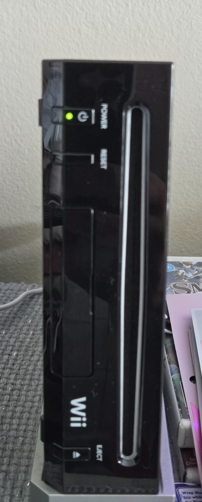 Nintendo Wii Black Console RVL 101 TESTED w cords Game 1 NEW Wiimote & Nunchuck
