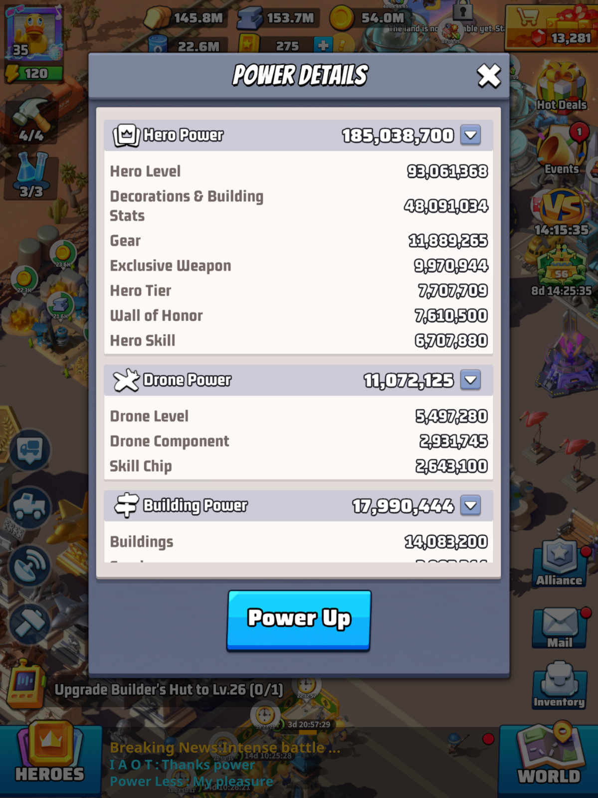 Last War Survival Server 802 HQ 35 T11 64m Main VIP 15- Transfer Ready