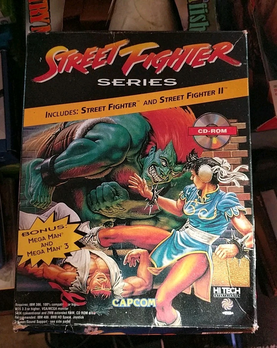Rare Street Fighter Series Big Box CD Rom Megaman 1 & 3 Collectable
