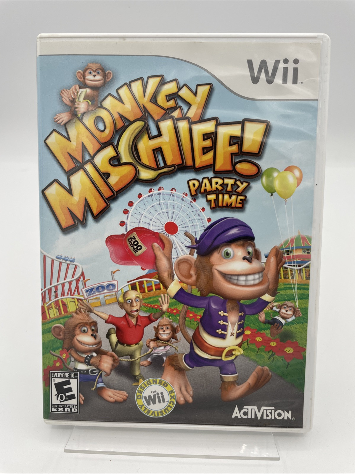 Monkey Mischief! Party Time | Nintendo Wii, 2008 | Tested & Works