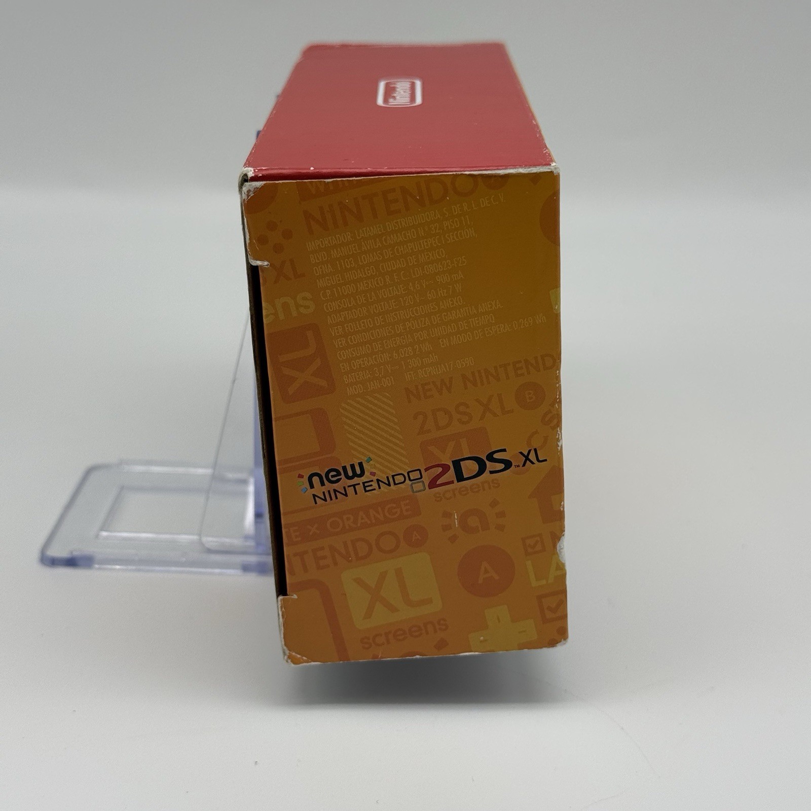 “new” Nintendo 2DS 3DS XL Console White Orange Console, Charger, Box – Tested