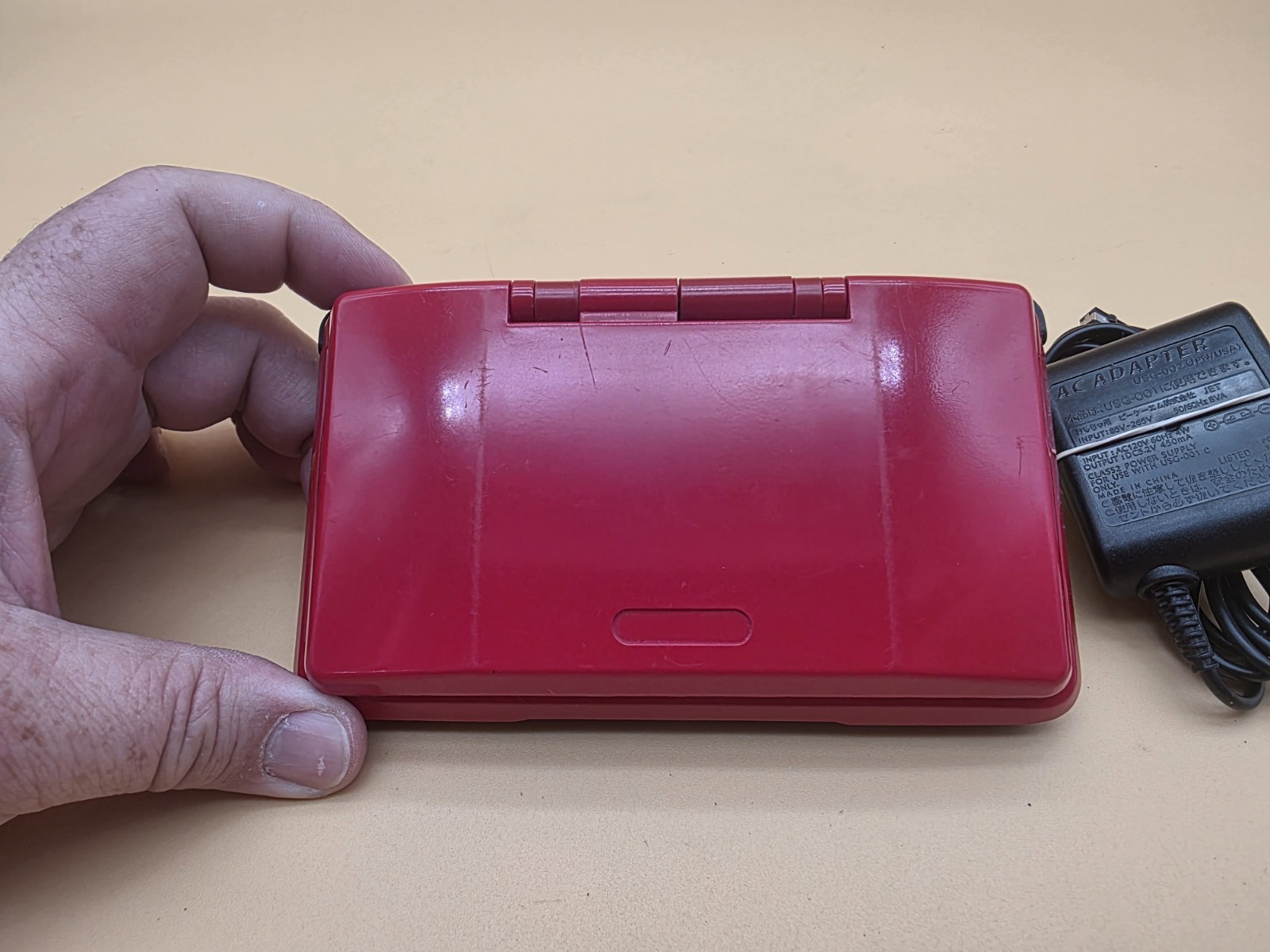Nintendo DS Fat/Original NTR-001 Red – Tested With Charger Has Some Wear