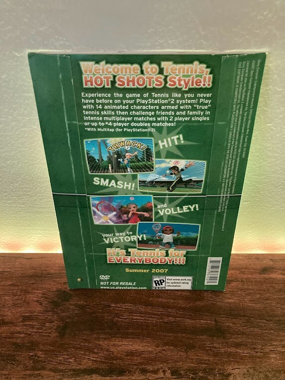 Hot Shots Tennis Demo (Sony Playstation 2, 2007) CIB Complete PS2 SCEA