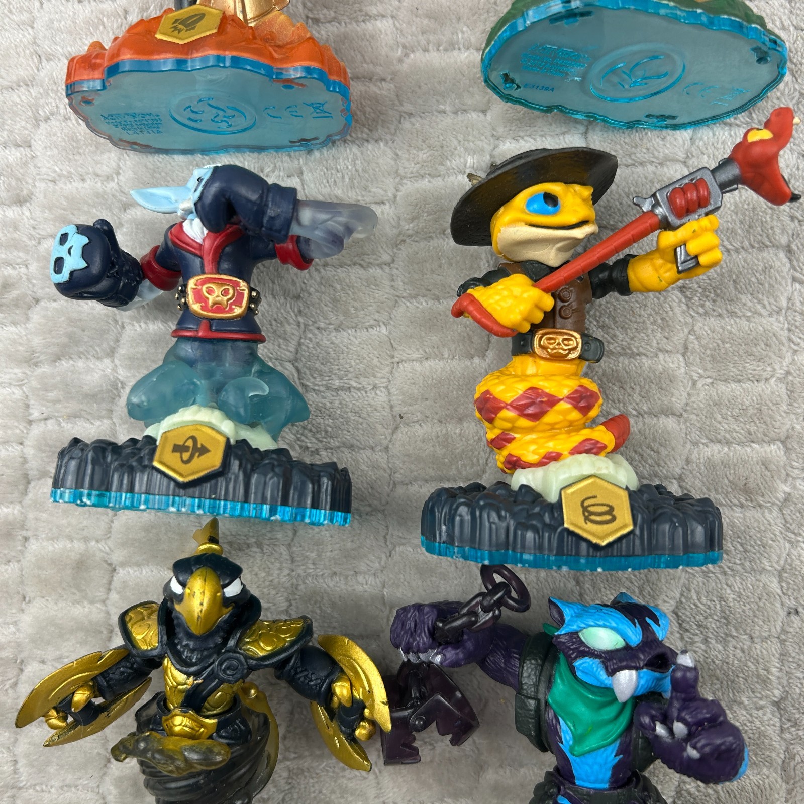 Skylanders Swap Force Lot Of 6 Blast Zone Grilla Drilla Night Shift Rattle Snake