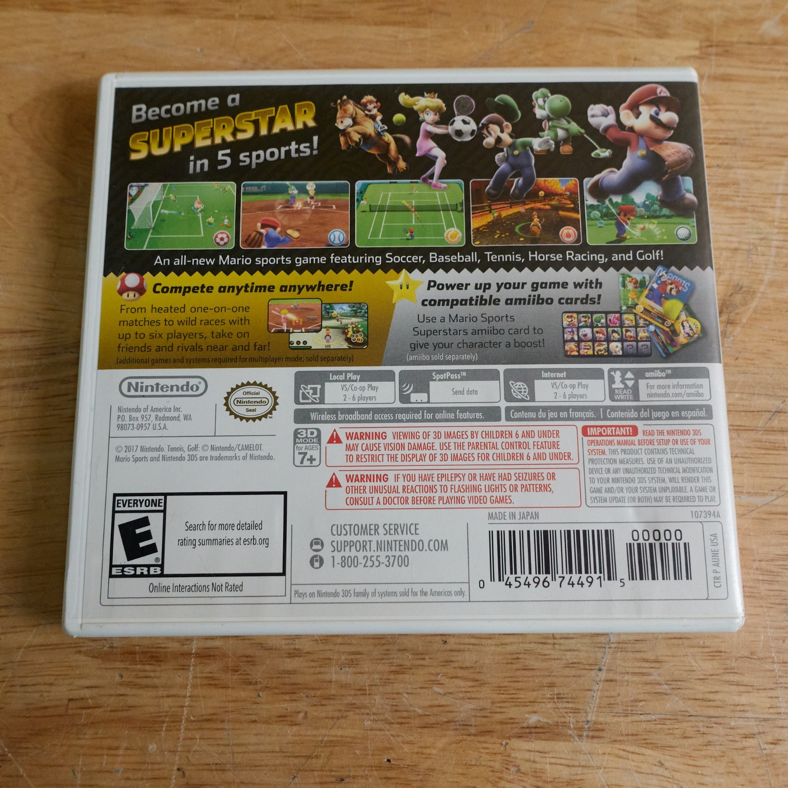 Mario Sports Superstars (Nintendo 3DS, 2017) In Box Tested Authentic USA
