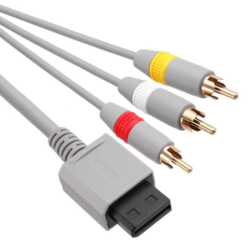 LOT 10X AV Audio Video Composite Stereo RCA Cable Cord for Nintendo Wii U Game
