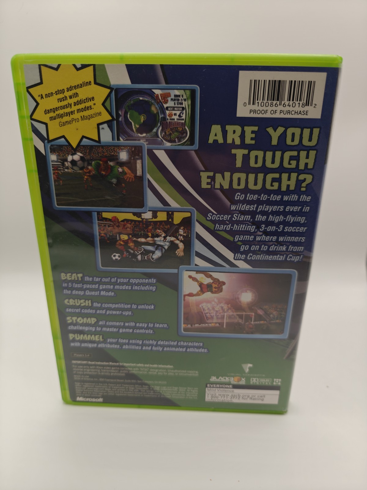 Sega Soccer Slam Xbox CIB Complete Tested Manual Included