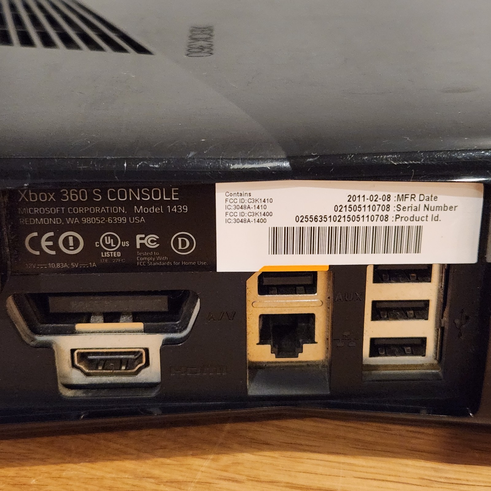 Microsoft Xbox 360 1439 Console Only – No Hard Drive – Tested and Working