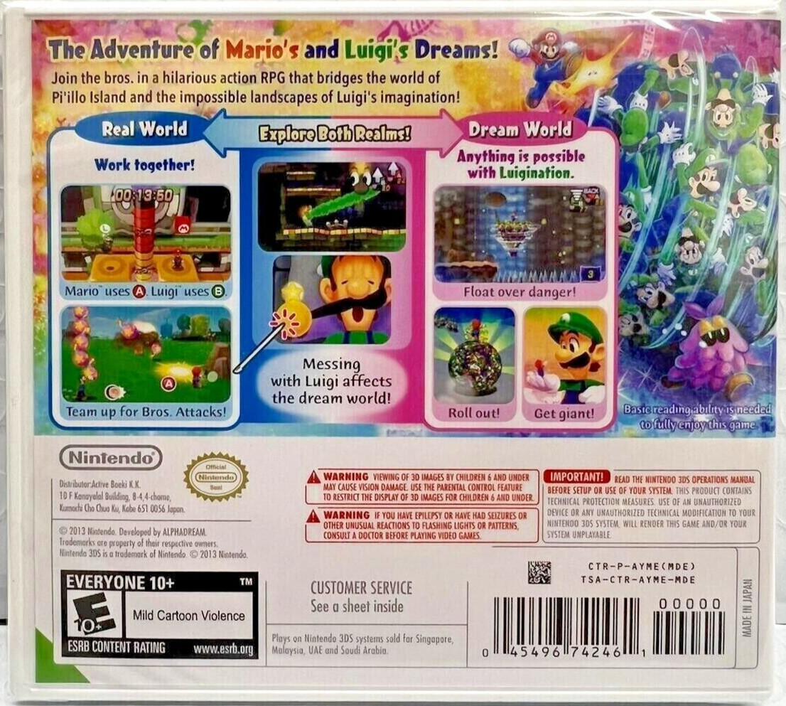 Mario & Luigi: Dream Team 3DS Brand New Game (RPG 2013)