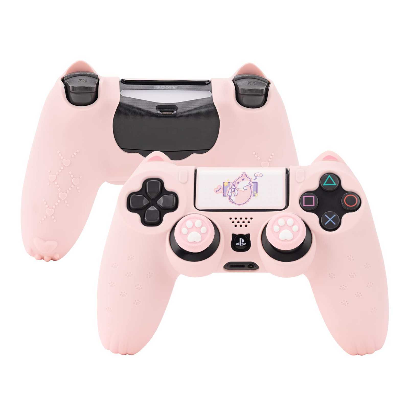 Silicone Rubber Skin Case Gel Cover Grip for Playstation 4 PS4 Controller Catpaw