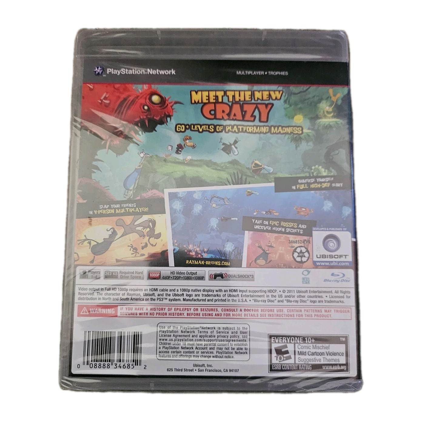 Rayman: Origins (Sony PlayStation 3, 2011) PS3 Video Game NEW SEALED