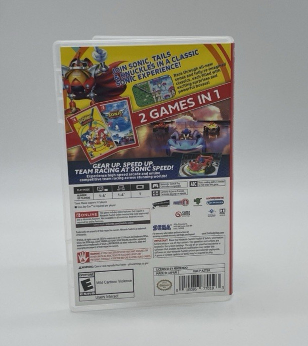 Sonic Mania Team Sonic Racing Double Pack for Nintendo Switch ***BOX ONLY***