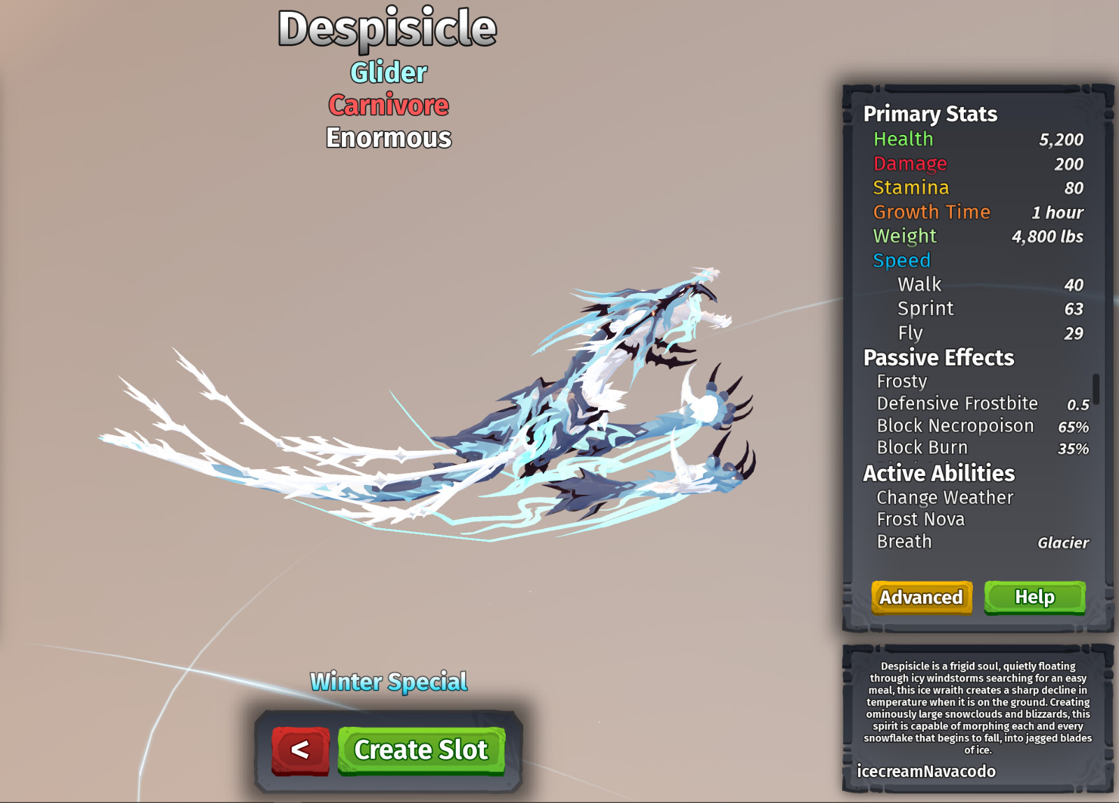 Despisicle Species | Creatures of Sonaria | Roblox