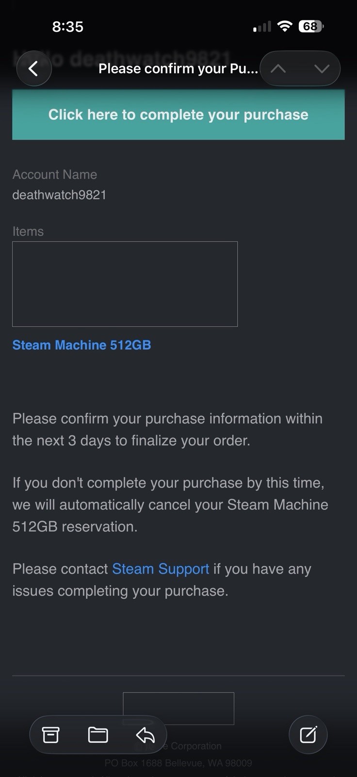 Valve Steam Machine 512GB Home Console 1080p Wi-Fi HDMI Black