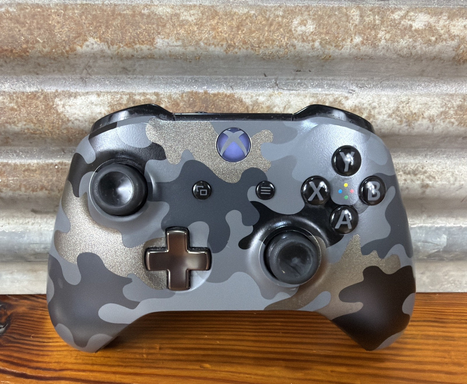 Microsoft Xbox One Controller Black & Grey Camo Night Ops Wireless Controller