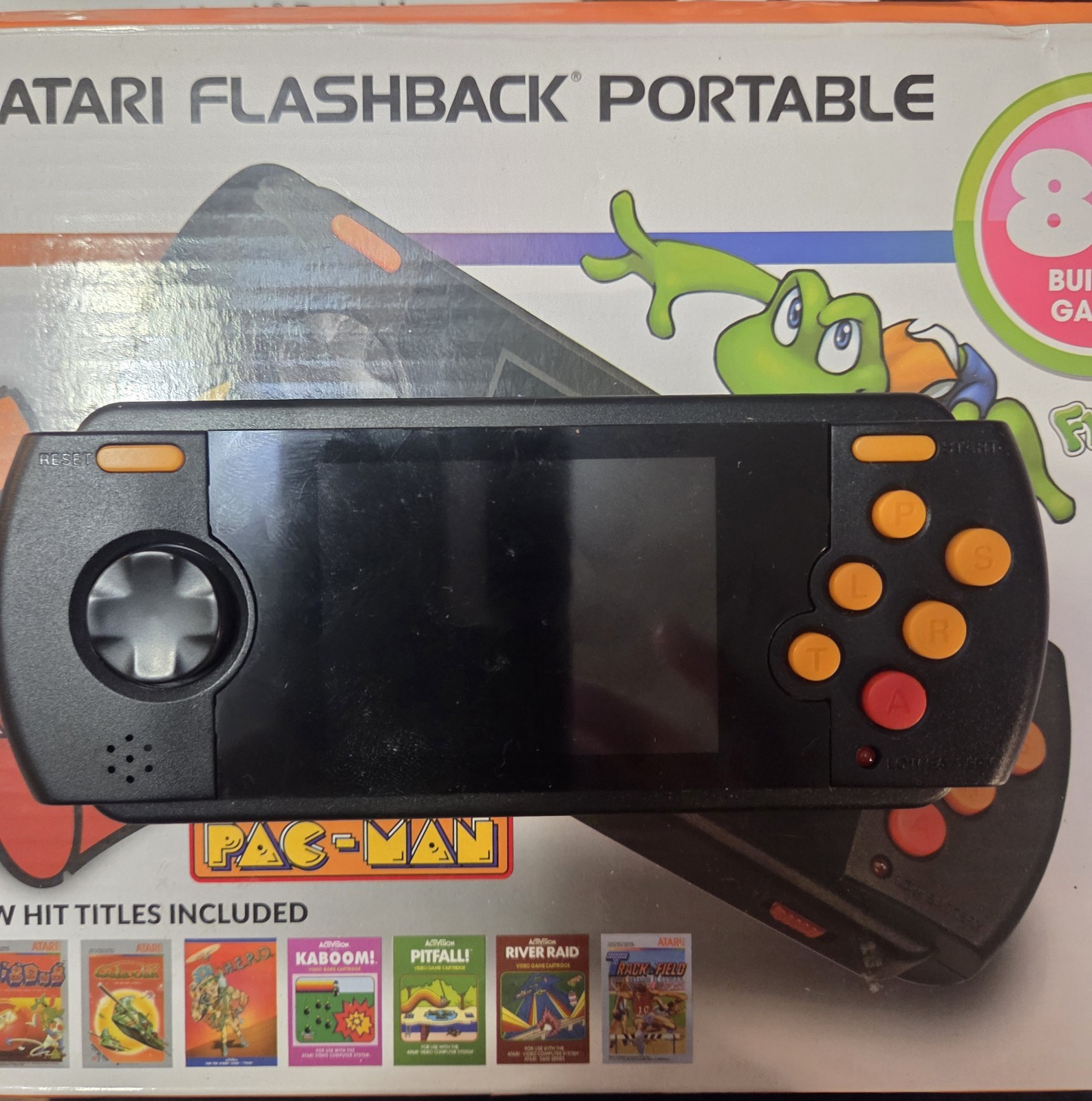 🔥2018 AtGAMES ATARI FLASHBACK PORTABLE (#AP3280) W/ 80 BUILT-IN GAMES *TESTED*