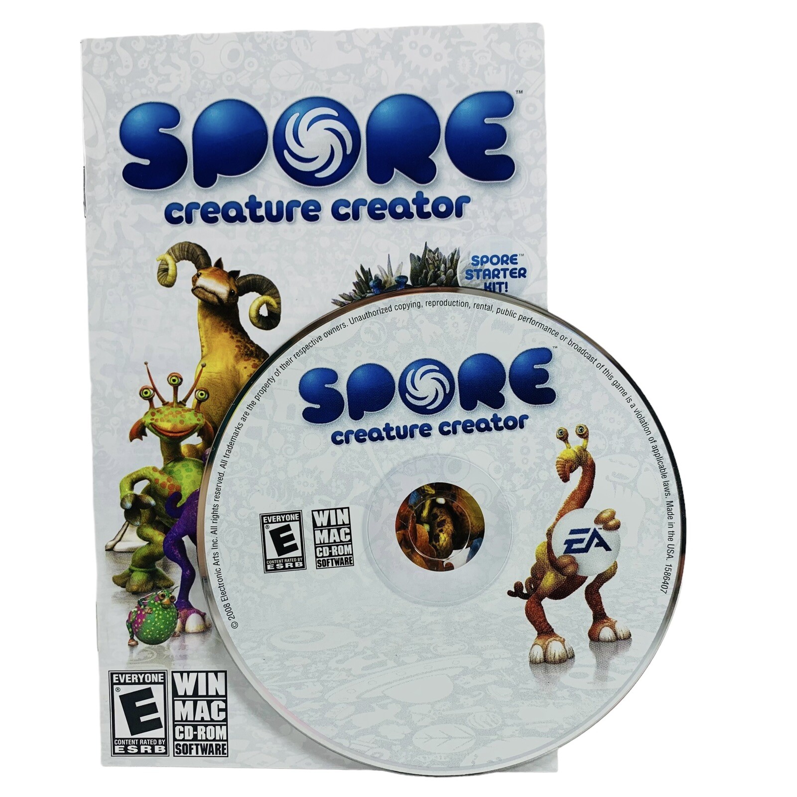 Spore w/ Creature Creator and Creep & Cute (2008) – WIN MAC DVD-ROM Video Game