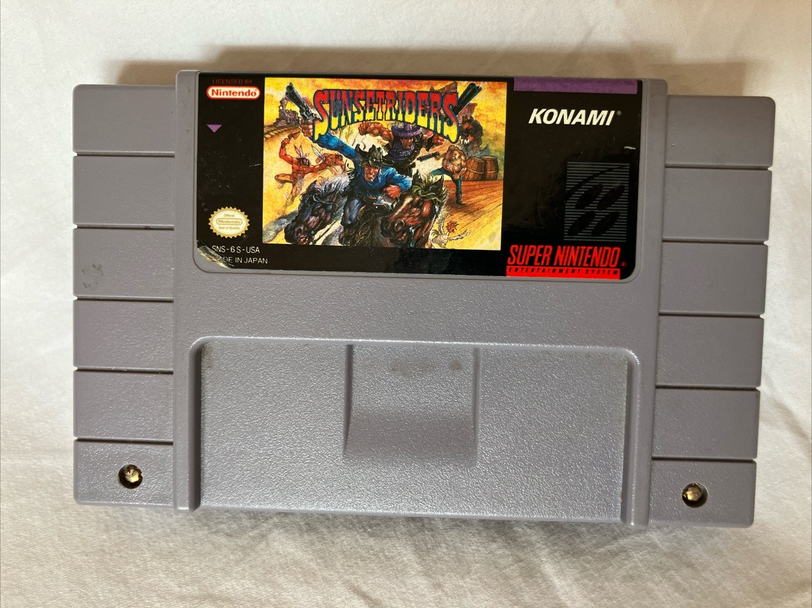 Konami Sunset Riders Game Cartridge for Super Nintendo SNES NTSC-U/C US/Canada