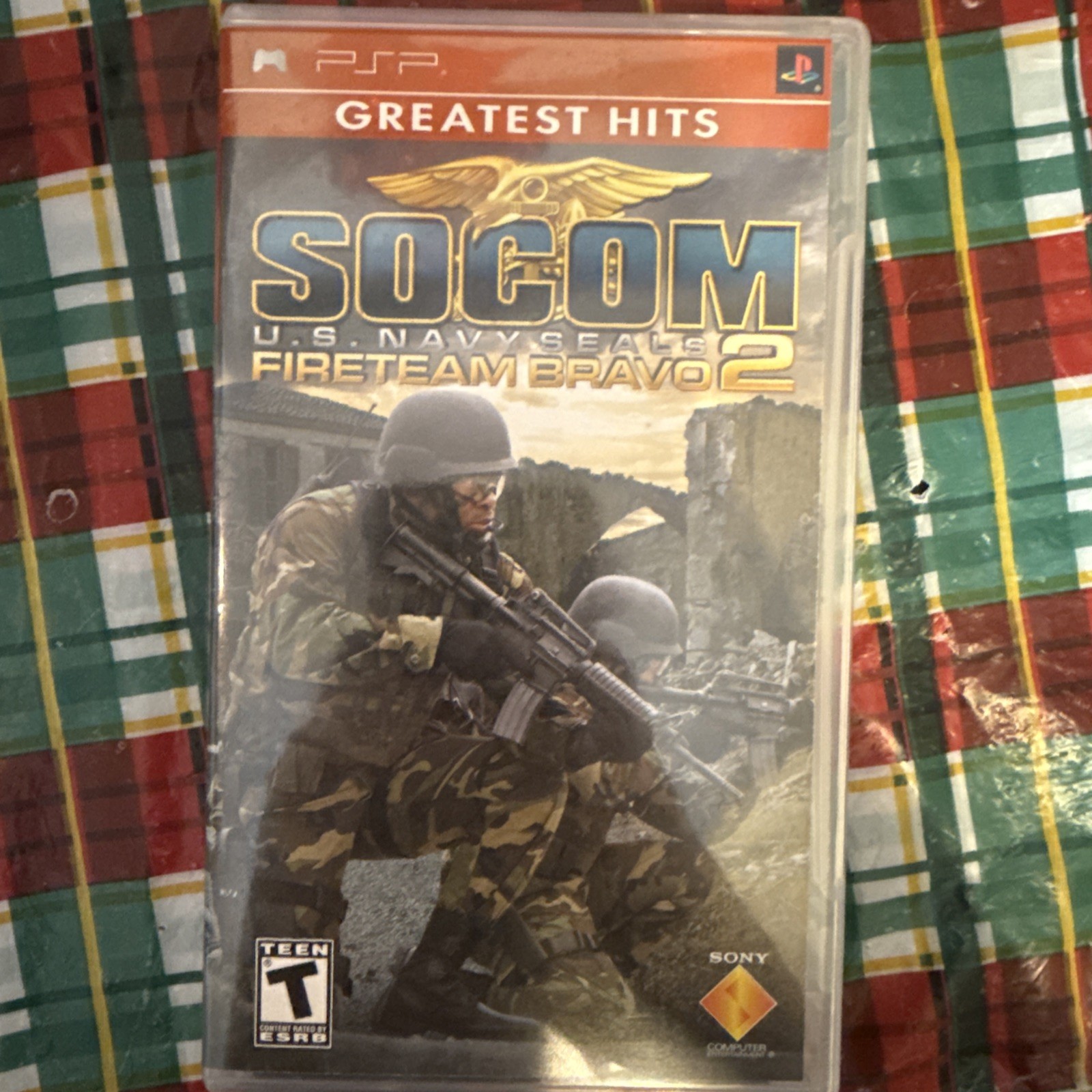 SOCOM US Navy Seals Fireteam Bravo 2 Sony PSP 2005 Video Game Great Condition