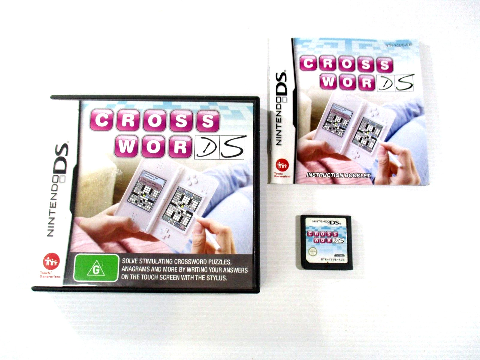 DS Game Crosswords G Nintendo 2008 Manual Tested