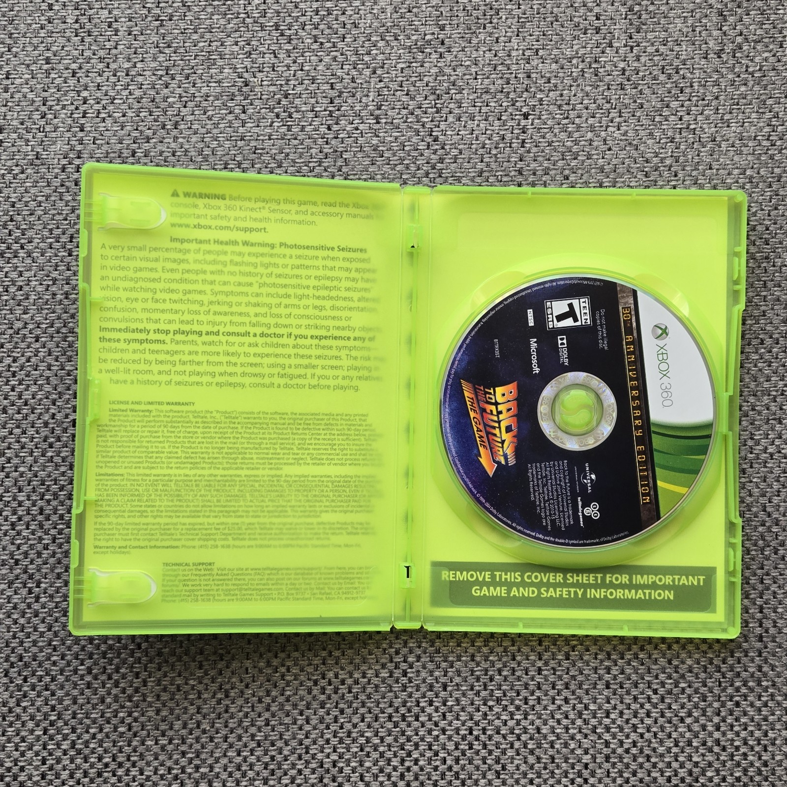 Xbox 360 Back to the Future: The Game 30th Anniversary Edition, Good Shape!