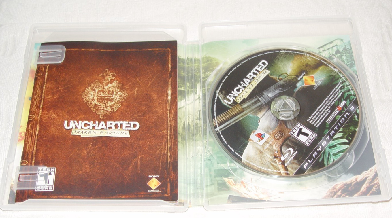 Uncharted 1,2,3 Games Bundle for (Sony Playstation 3 Ps3) Complete NM