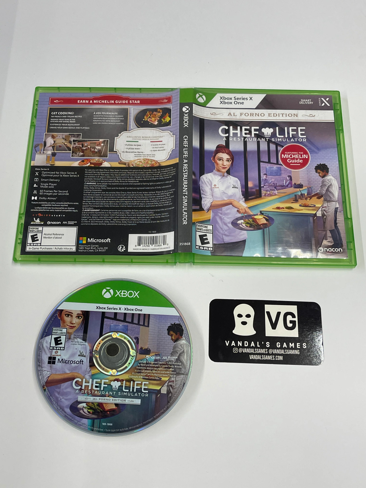 XSX – Chef Life: A Restaurant Simulator Microsoft Xbox One Series X W/ Case #111