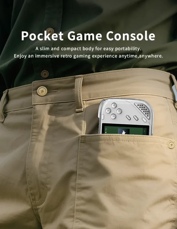 MINILOONG POCKET 1 Modular Retro Handheld Emulator 4″ 4:3 IPS RGB Hall Joystick