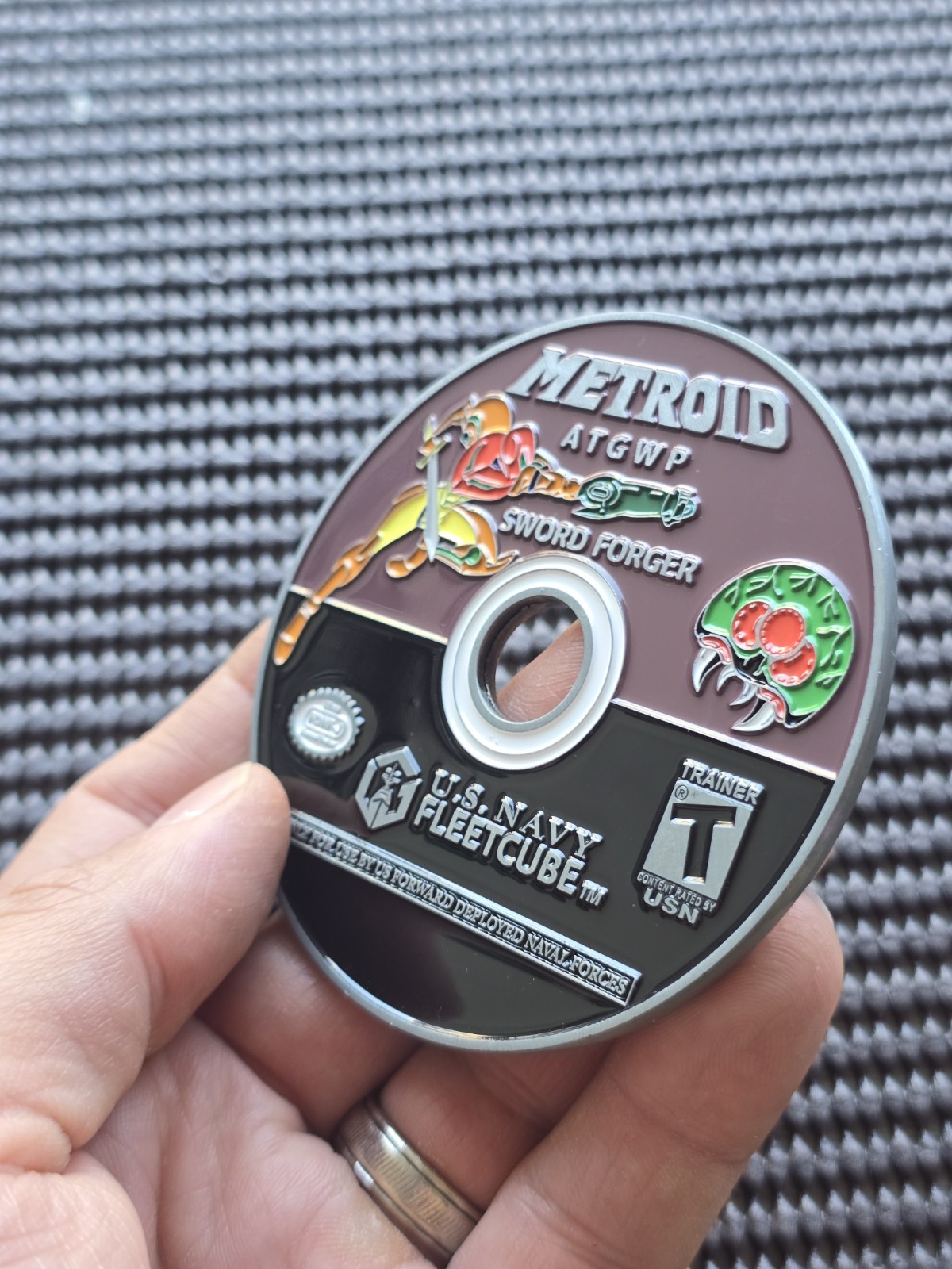Nintendo Metroid Challenge Coin Medal Gamecube Rare Promo US NAVY GC NES Type 3