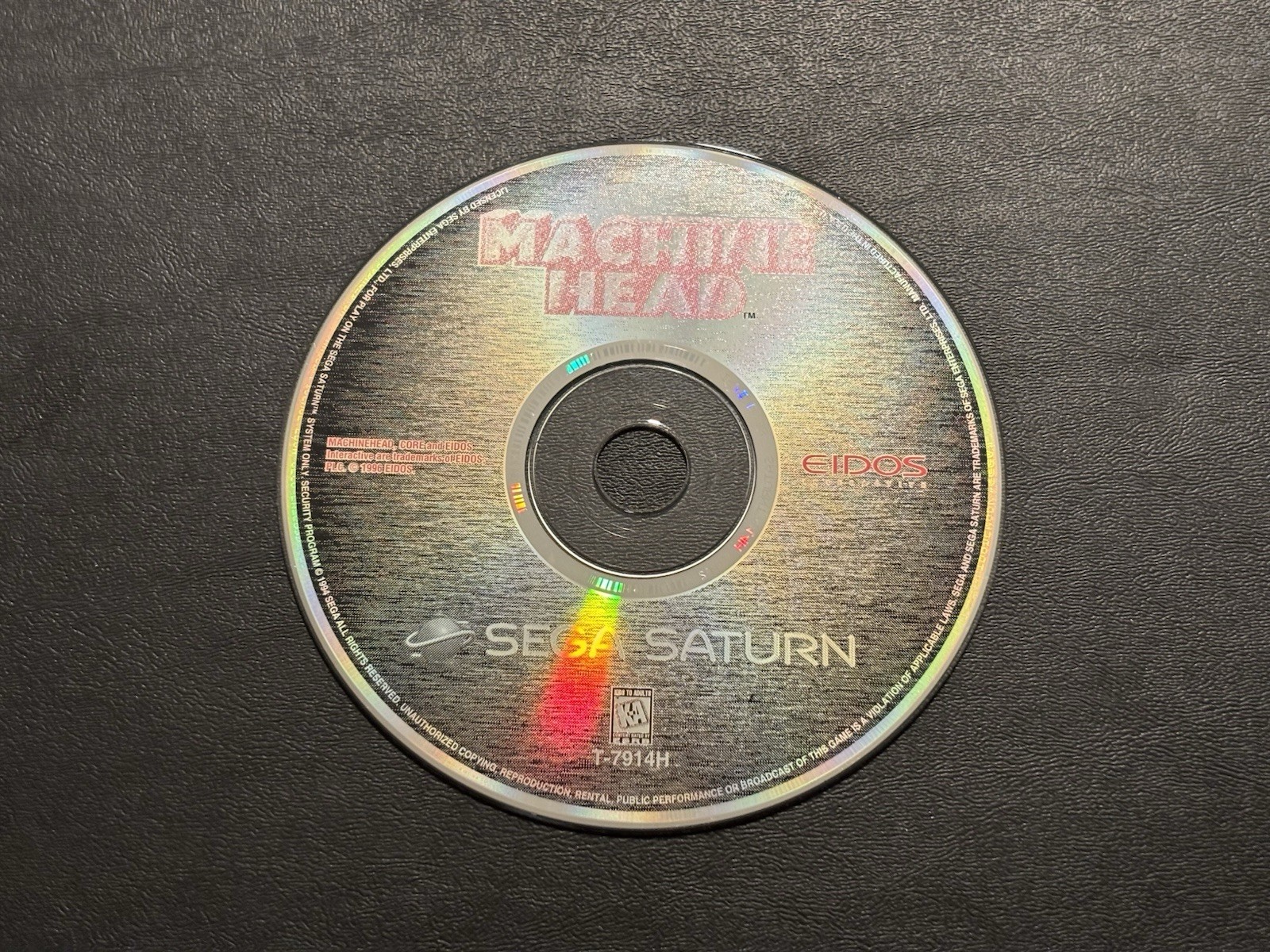 Machine Head (Sega Saturn Eidos 1996) CIB Complete with Reg Card Tested & Works!
