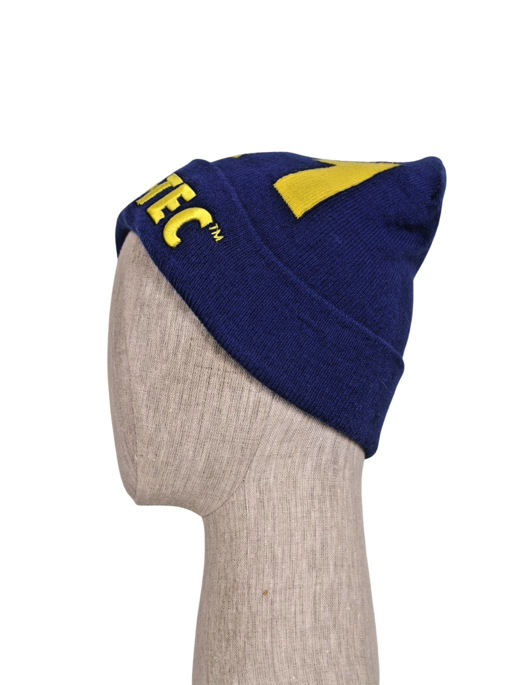 Bethesda Fallout Vault-Tec Vault 111 Beanie Blue & Yellow Stretch Cuffed 2016