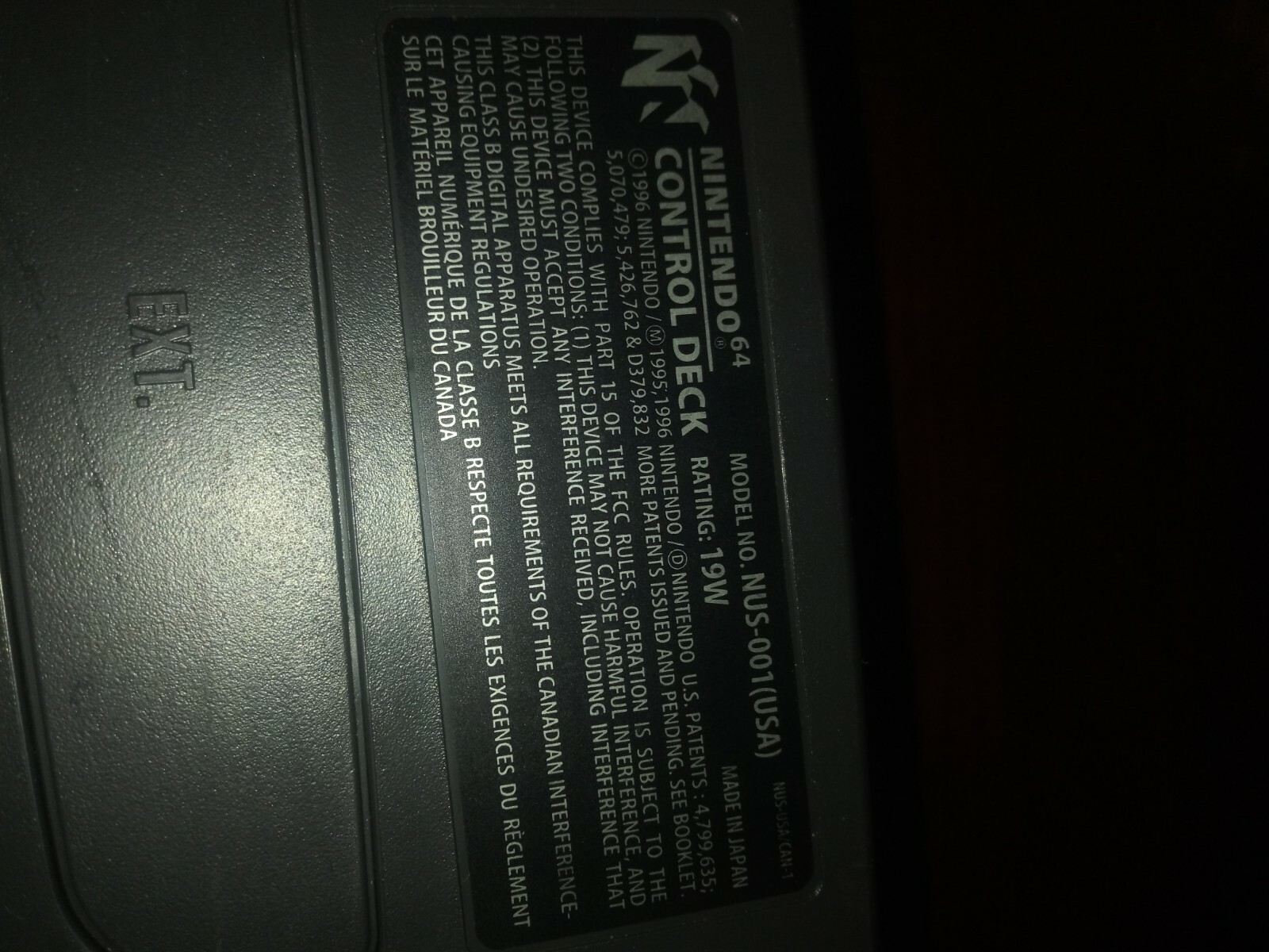 Nintendo N64 Original System Console with “New” ORIGINAL CONTROLLERS