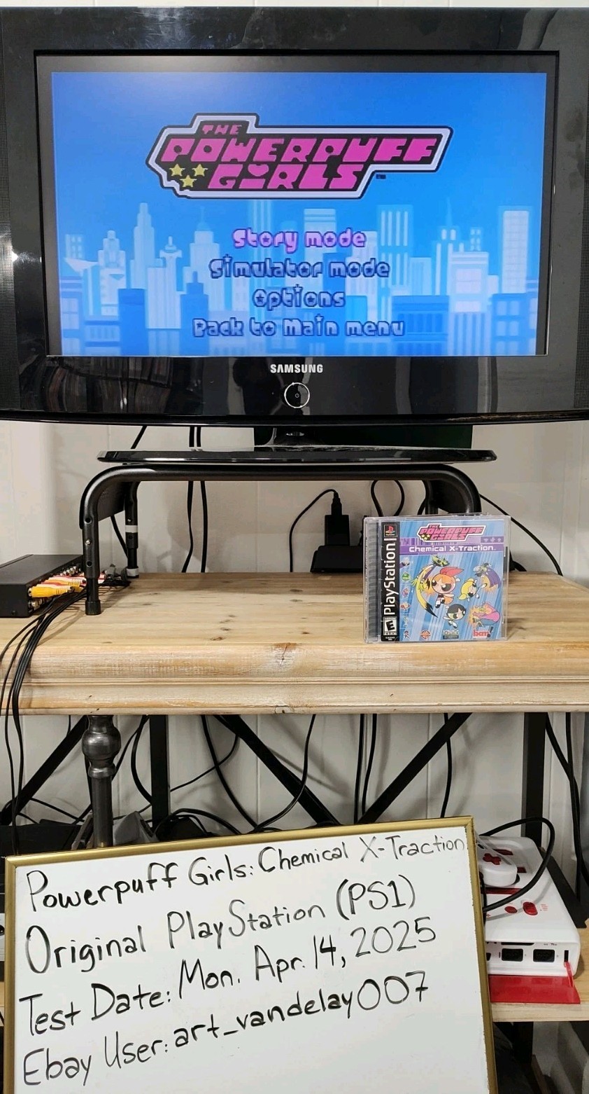 The Powerpuff Girls: Chemical X-Traction (PS1, 2001) CIB VGC Black Label Tested!