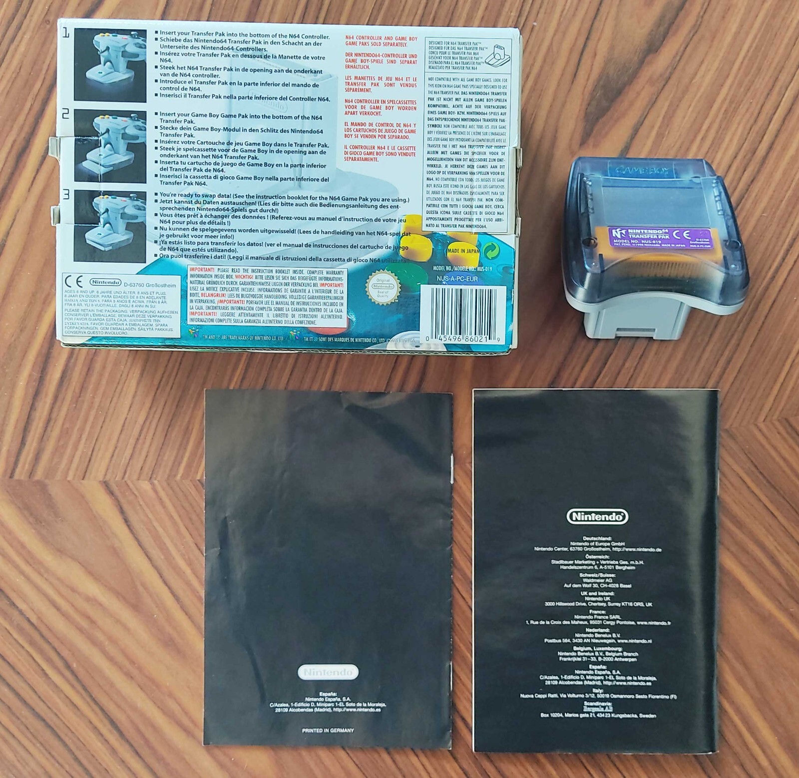 Transfer Pak N64 Nintendo 64 PAL EUR Complete Without Insert Combined Shipping