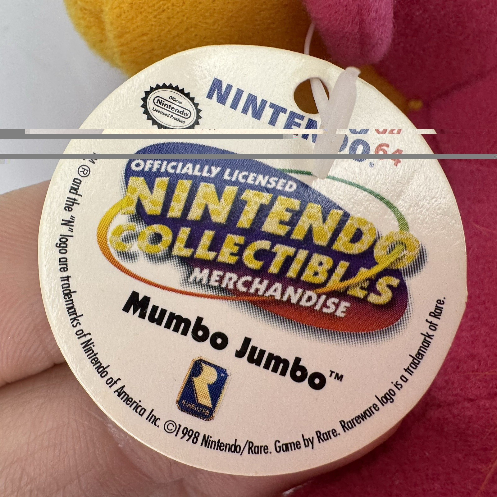 Vintage Banjo-Kazooie Mumbo Jumbo Plush Nintendo 64 BD&A Collectible Small NWT