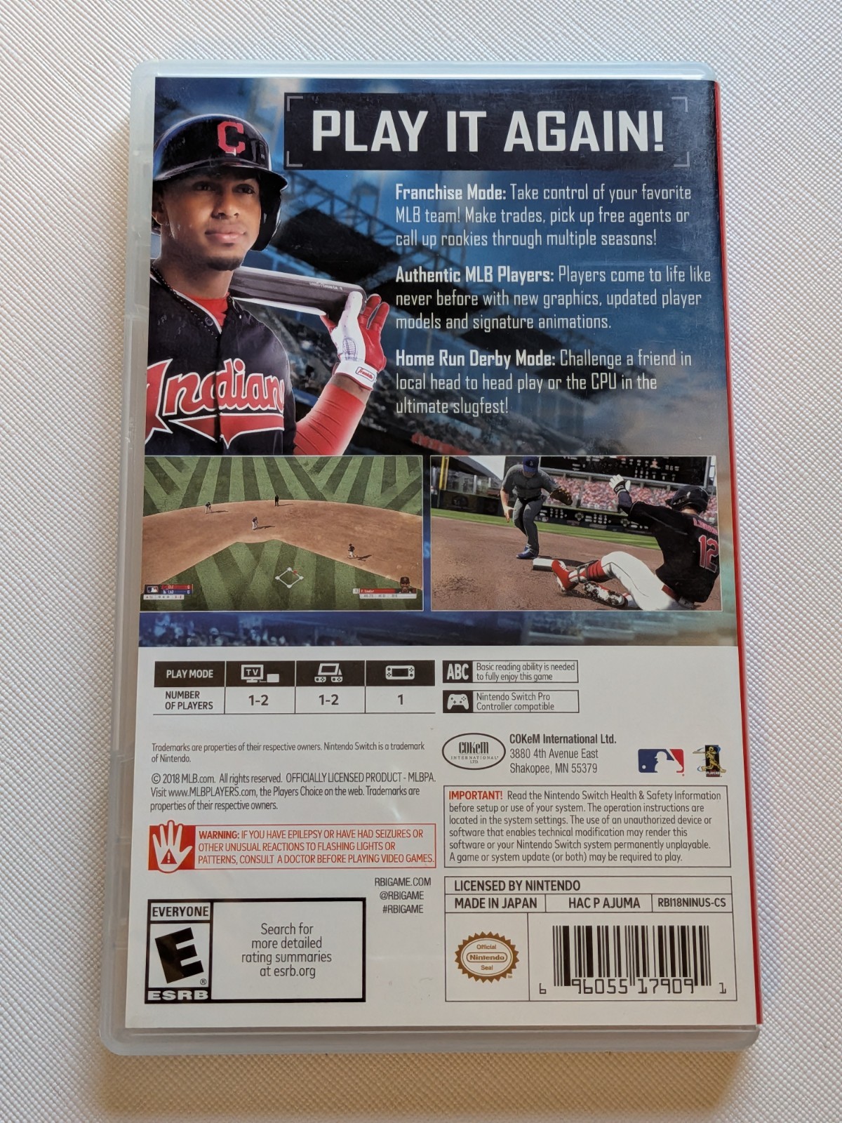 R.B.I. Baseball 18 (Nintendo Switch, 2018) RBI – Bends on artwork – Tested