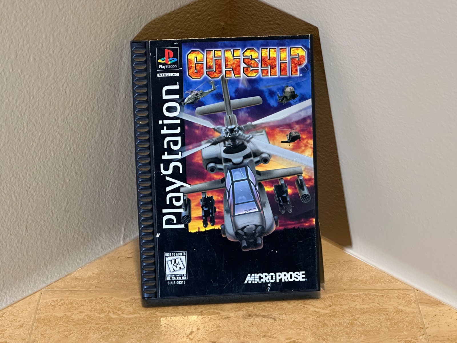 Gunship PS1 Long Box CIB Complete w/ Manual MicroProse 1996 PlayStation 1