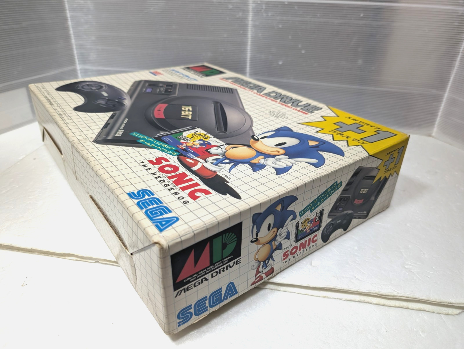 SEGA Mega Drive 16BIT Console Sonic Japan Box