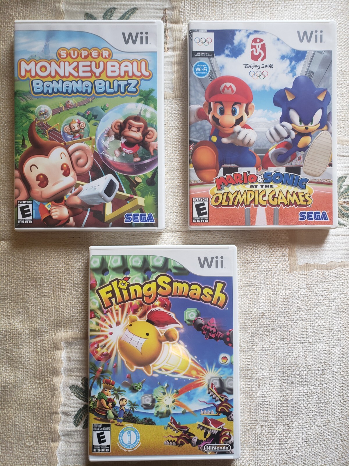 Wii Lot: Mario and Sonic at the Olympic Games, FlingSmash, and Super Monkeyball