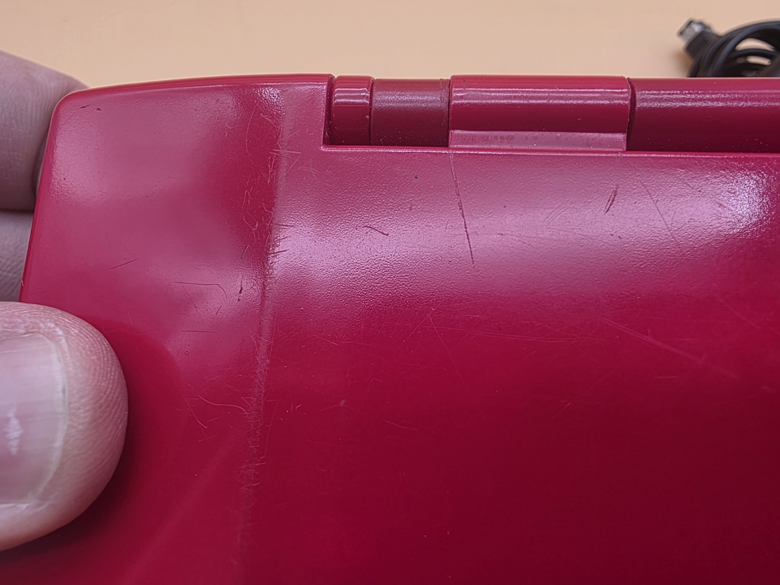 Nintendo DS Fat/Original NTR-001 Red – Tested With Charger Has Some Wear