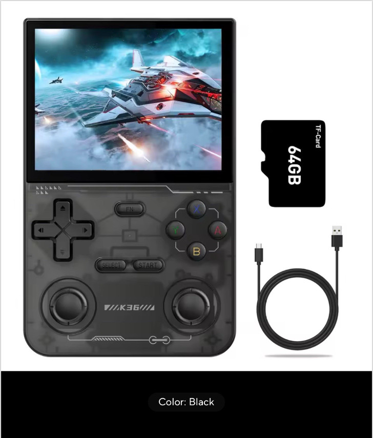 GAMINJA K36 Handheld Game Console 3.5Inch IPS 640×480 Screen Built in 64GB